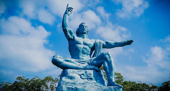 Nagasaki, Skulptur, die Atombombe, Park, Krieg, Frieden, Himmel