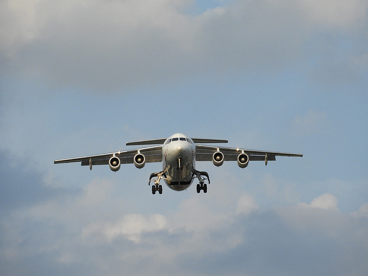 vliegtuigen, landing, Luchthaven, aanpak, machine, Hanover