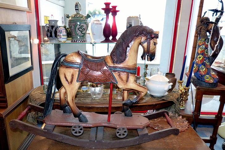 cavallo a dondolo, storicamente, antiquariato, Altwaren, oggetto d'antiquariato