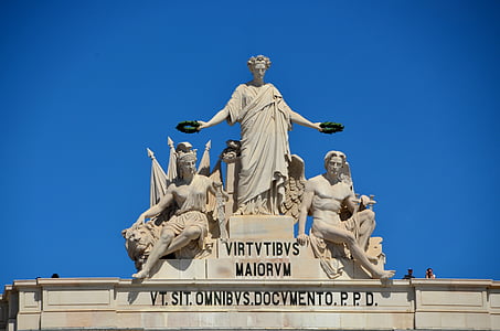 Пам'ятник, Лісабон, Португалія, Lisboa, небо, Визначні пам'ятки, Статуя
