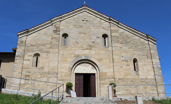 church of st gottardo, church of arlate, facade, romanesque style, romanesque art, architecture, sacred art