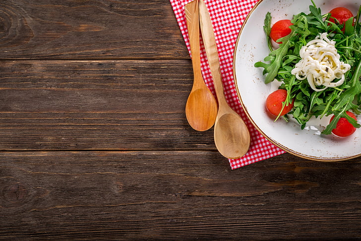 salad, background, food, tasty, olives, wooden background, cooking