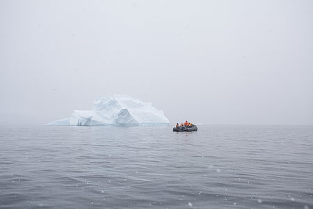 doğa, su, buz, Berg, insanlar, tekne, deniz gemi