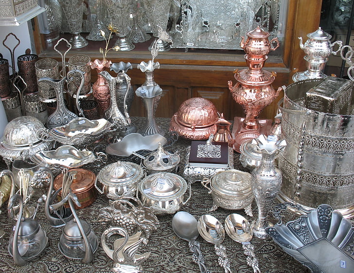praktiskt hantverk, Isfahan, Iran, metalltillverkning