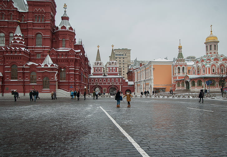 Moskva, Crveni trg, Muzej, Crkva, od kazan, arhitektura, slučajne ljude