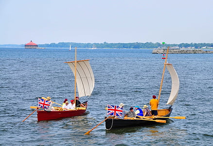 Barcos à vela, réplica, barco, nave, náutico, de madeira, velho