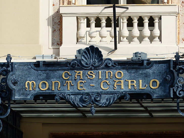 Banque de jeu, Casino, Monte-carlo, Monaco, bâtiment, architecture, lettrage
