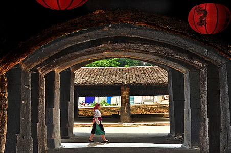 van Dong, Vietname, a cidade antiga, Ásia, menina, cidade, Ha giang