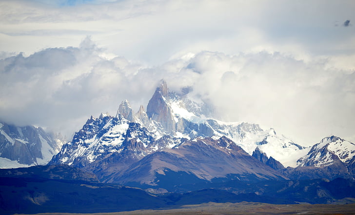 Patagonia, đỉnh núi, Neves, núi, Thiên nhiên, cảnh quan, mùa đông