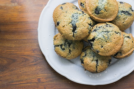 blueberry, muffin, muffins, blueberry muffin, dessert, food, sweet