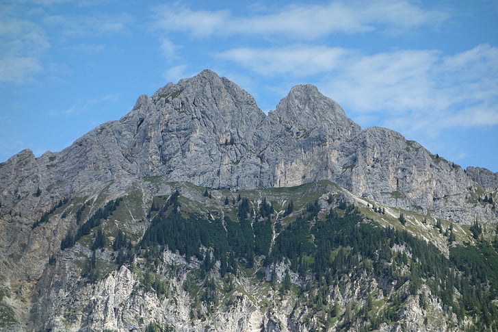 Mountain panorama, Alpine, taevas, mägi, loodus, scenics, maastik