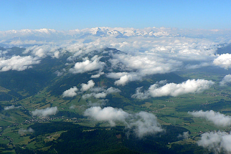 steinernes ミーア, オーストリア, グロースグロックナー, クリア, 雲, 山, 空気