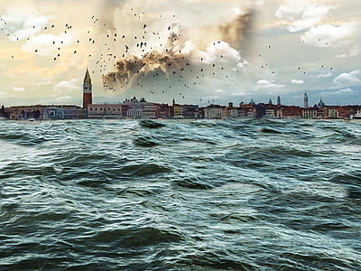 Апокалипсис, Венеция, море, вода, алея, мистични, атмосферни