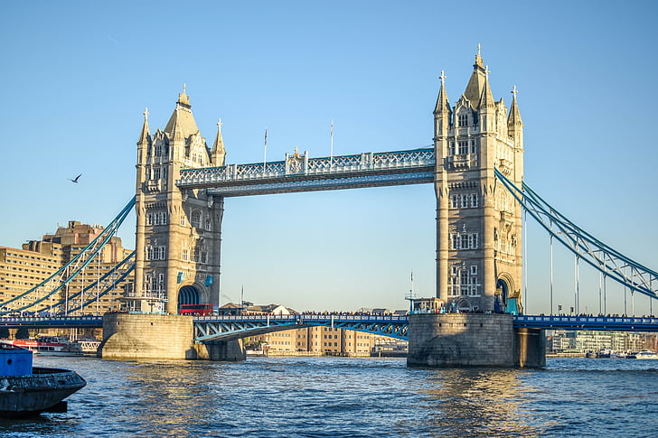 London, Anglia, Egyesült Királyság, híd, hely, építészet, Tower bridge