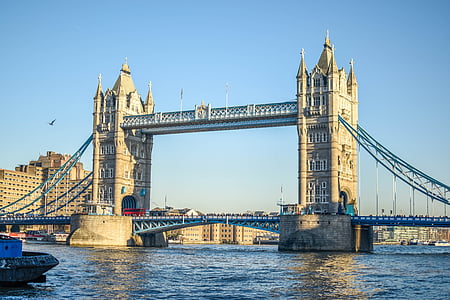 Лондон, Англия, Обединено кралство, мост, място, архитектура, Тауър Бридж
