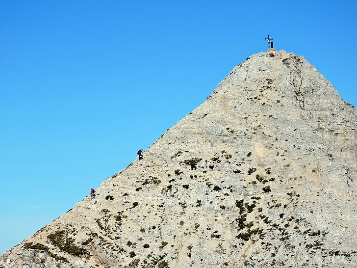 muntanyisme, part superior, escalada, escaladors, aigües amunt, Cimera, carega