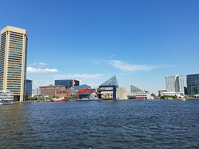 Baltimore, Puerto, frente al mar, agua, Skyline, Turismo, Scenic
