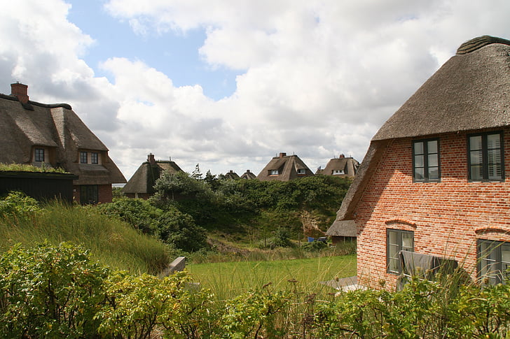 Sylt, Reed, zgrada, arhitektura, thatched krov, krov, kuća