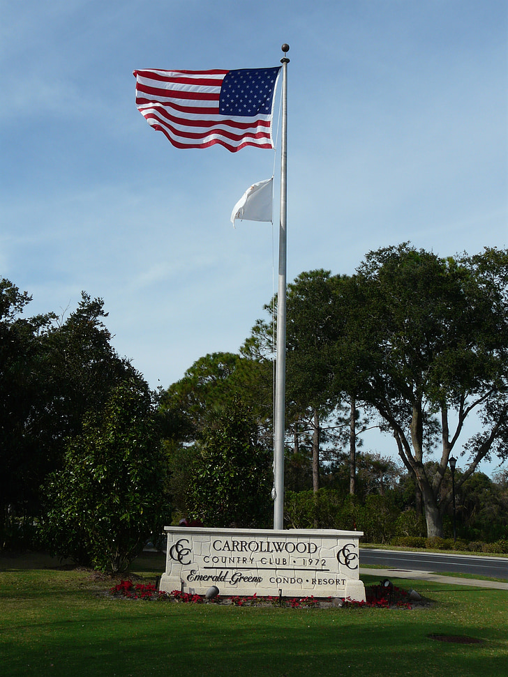 Carrollwood, Golf, Club, flagga, användning, amerikansk