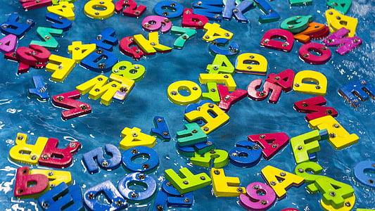 color, alphabet, plastic, children, leisure, chaos, fun