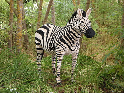 Legoland, replica, beeldhouwkunst, Zebra, Safari, Afrika, wild dier