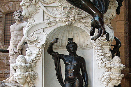 estatua de, Italia, Florencia, Renacimiento, obra de arte