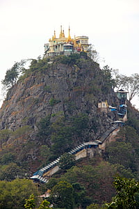 Mount popa, Popa, Myanmar, hellige, fjell, Asia, Burma