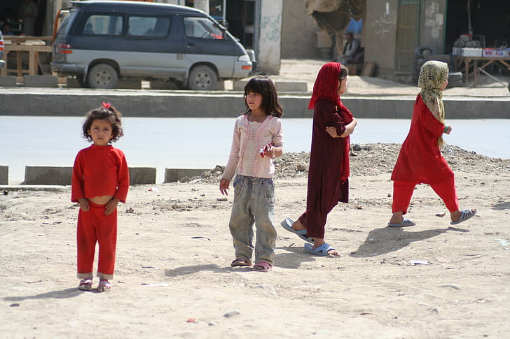 Afghan, bambini, bambini, povero, povertà, orfanotrofio, bambino