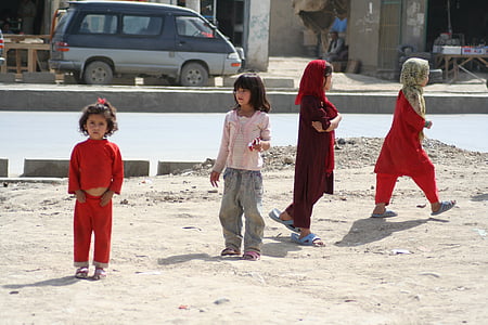 アフガン, 子供, 子供, 貧しい, 貧困, 孤児院, 子