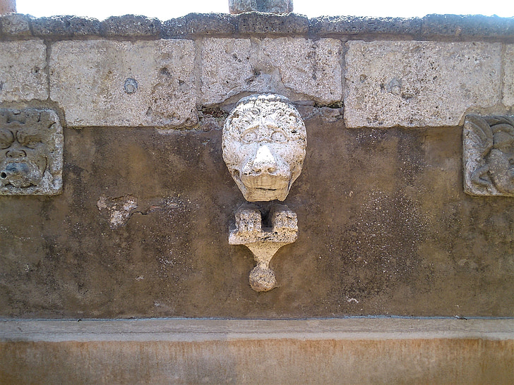 fontein, Toscane, Italië, Piazza, steen
