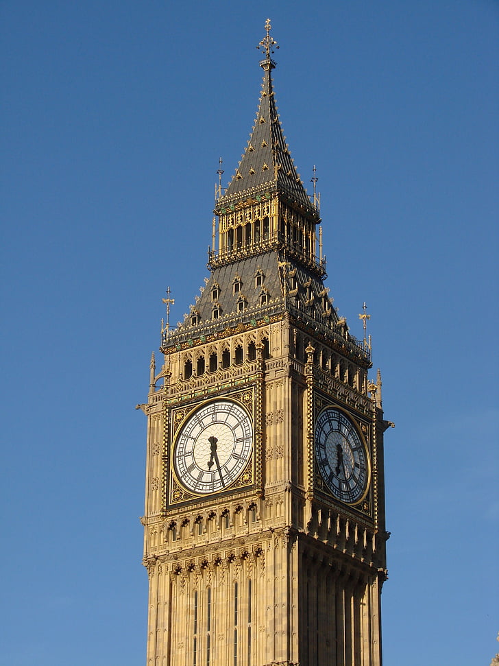 Storbritannien, klocka, klocktornet, London, England, landmärke, tornet