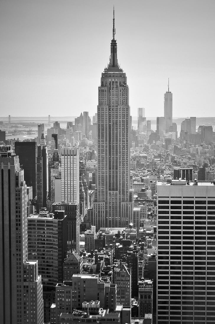 New york, het platform, stad, wolkenkrabber, New york city, Manhattan - New York City, de skyline van de stad