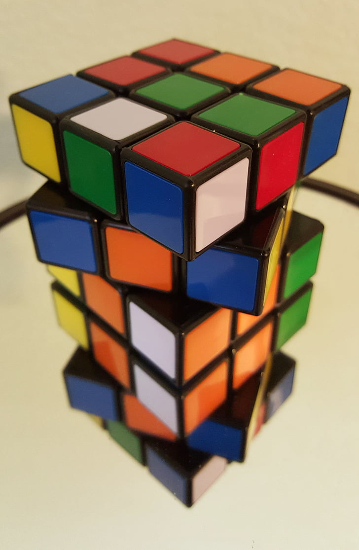 Rubiks Würfel, Rubik, Rubik-Würfel, Zauberwürfel, Cube, Puzzle, Reflexion