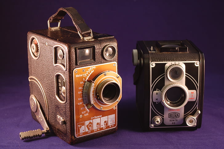 vieille caméra, caméra photo, appareil photo ancien, vieux, photo, Retro, photographie