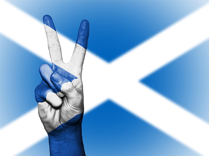 Škotija, Jungtinė Karalystė, Didžiojoje Britanijoje, taikos, ranka, tautos, fono