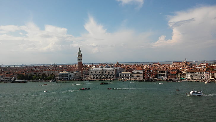 Venetië, Italië, San Marcoplein, het platform, stadsgezicht, Europa, beroemde markt