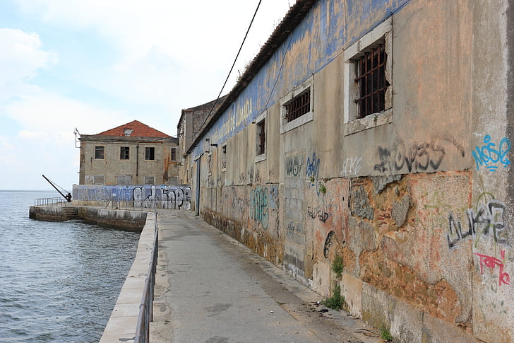 Portogallo, Lisbona, TAAG, fiume, Graffiti, architettura, vecchio