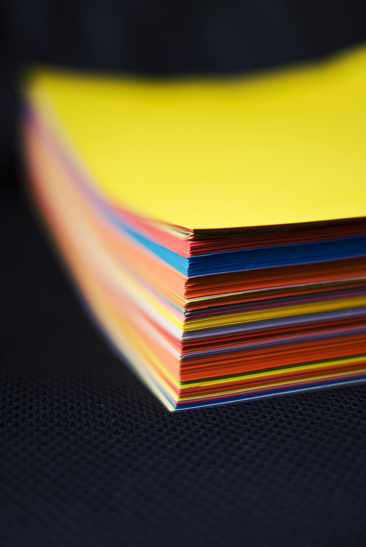 paper, cards, colorful, ream, colors, blank, stack