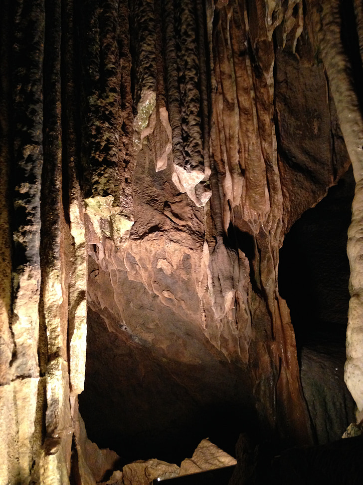 Cave, ruskea, kivi, flowstone, seikkailu