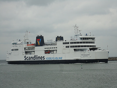 Kiel, Östersjön, vatten, fartyg, passagerarfartyg, moln, havet