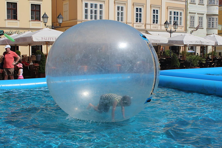 Festival, Győr, nen, atracció, piscina climatitzada, pilota, diversió