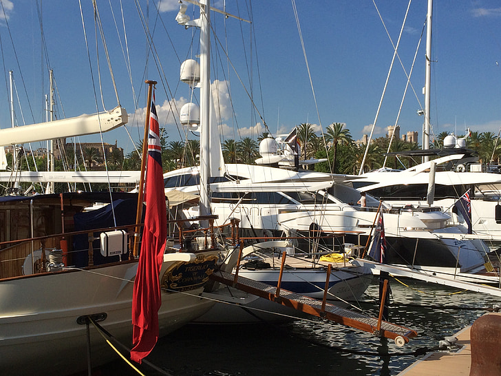 Palma, båter, Yacht, Balearene, kysten, nautiske fartøy, havn