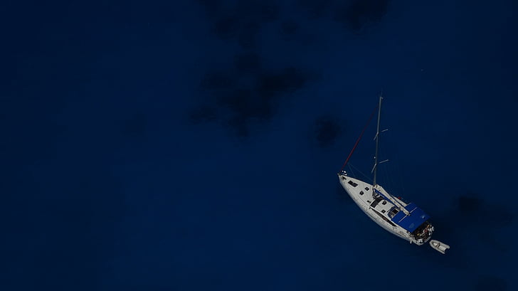 Yacht, Sea, loma, sininen, kesällä, purjehtia