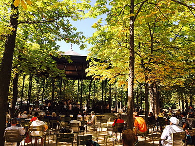 Jardin du luxembourg, léto, Vycestování do Evropy, Francie, Paříž, parku, podzim