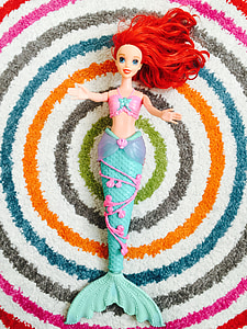 ariel, mermaid, toys, doll