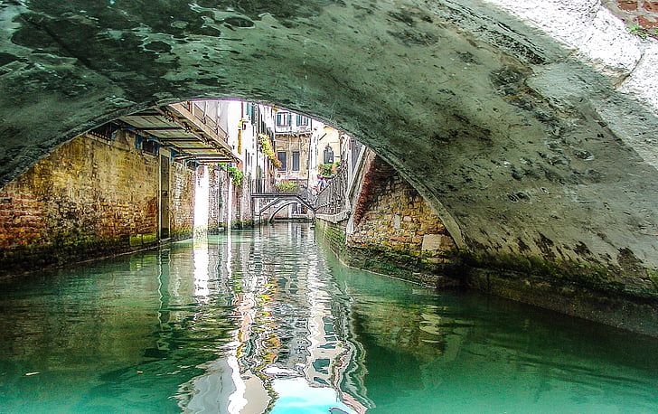 터널, 베니스, 베네치아, 브릿지, 채널, 물, 이탈리아