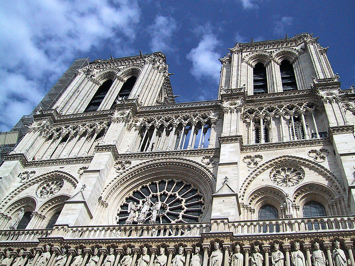 Notre dame, Pariis, Prantsusmaa, Travel, arhitektuur, Turism, taevas