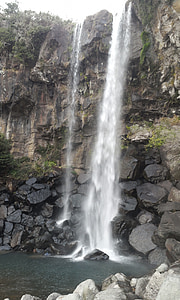 illa de Jeju, cascada, natura