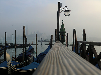 Венеция, Италия, мъгла, Европа, пътуване, вода, Италиански