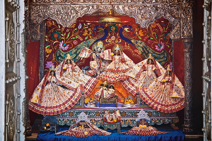 altar, india, krishna, lal, govardhan, travel, asia